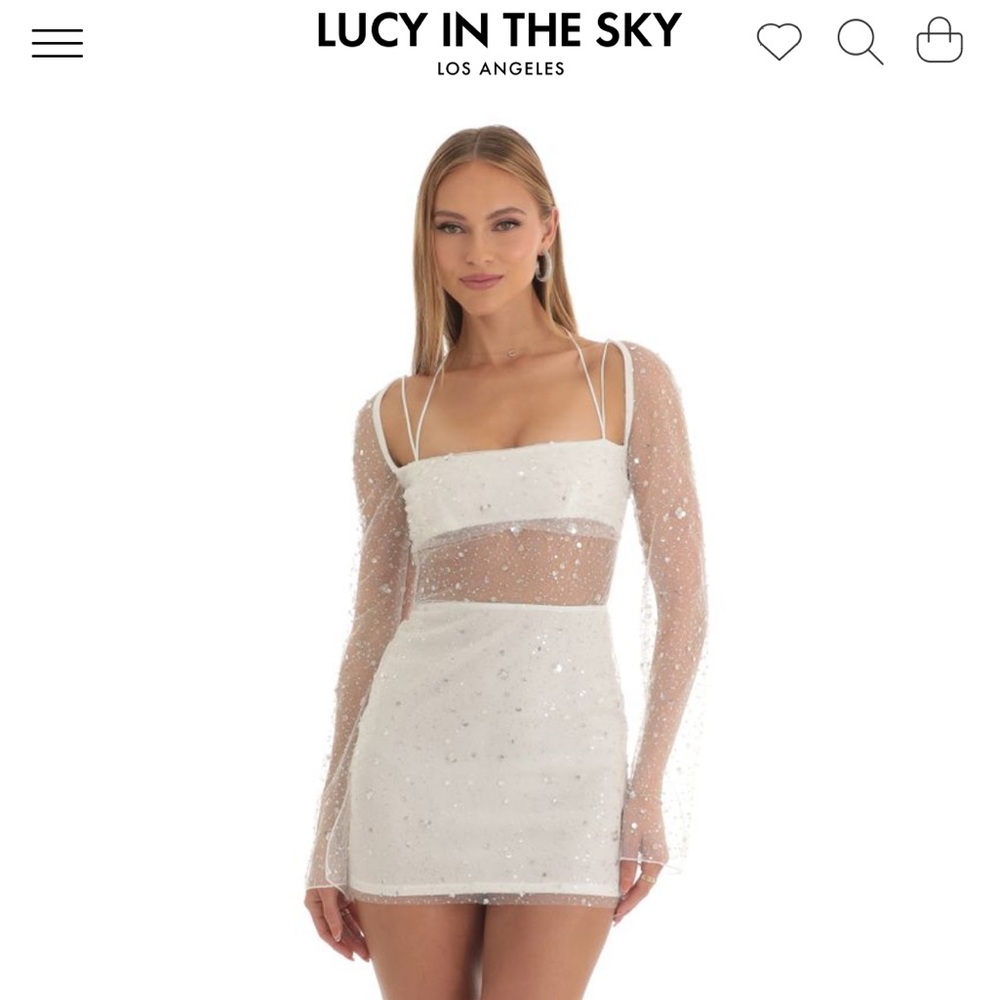Lucy in the Sky LA White Sequin Dress - Perfect for Eras Tour!
